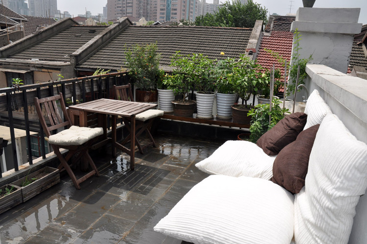 A picture of our balcony in Shanghai.
